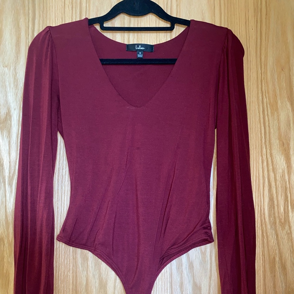 Lulus burgundy body suit